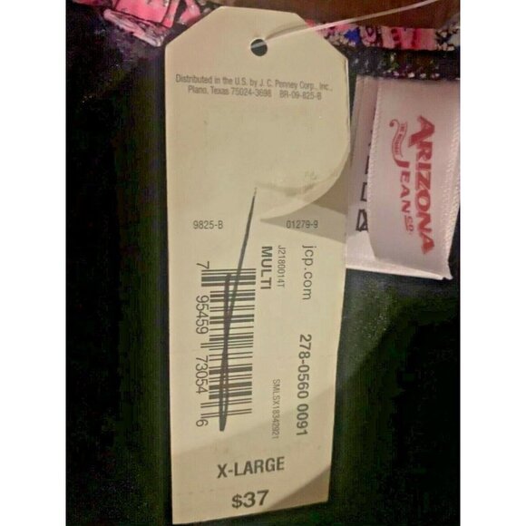 Arizona Bikini Top Padded Bra Size XL Multicolor Spaghetti Straps Racerback - Picture 8 of 10